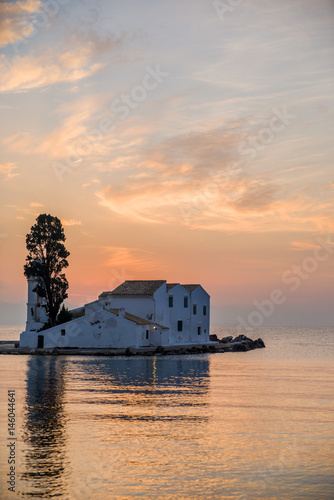 Pontikonisi and Vlacheraina monastery on the south of Corfu town photo