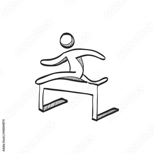 Sketch icon - Hurdle run