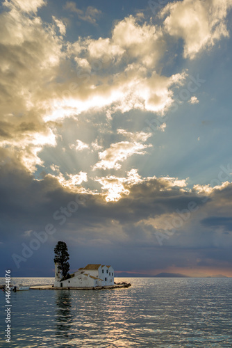 Pontikonisi and Vlacheraina monastery on the south of Corfu town photo