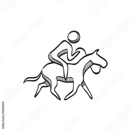 Sketch icon - Horse riding