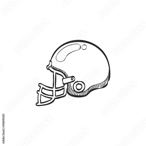 Sketch icon - Football helmet