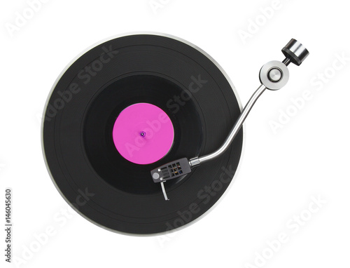 Abstract turntable on white photo
