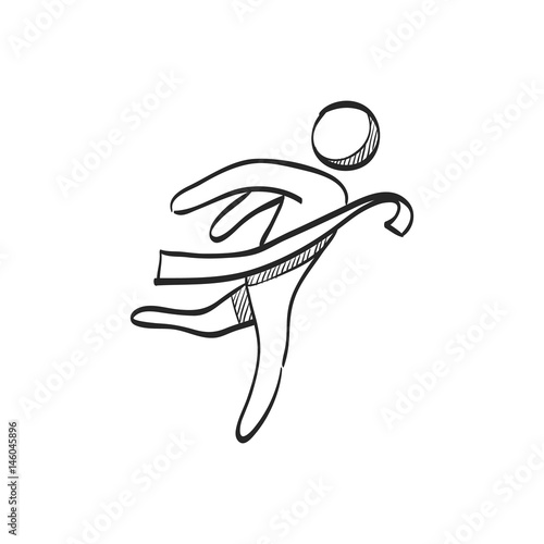 Sketch icon - Finish line