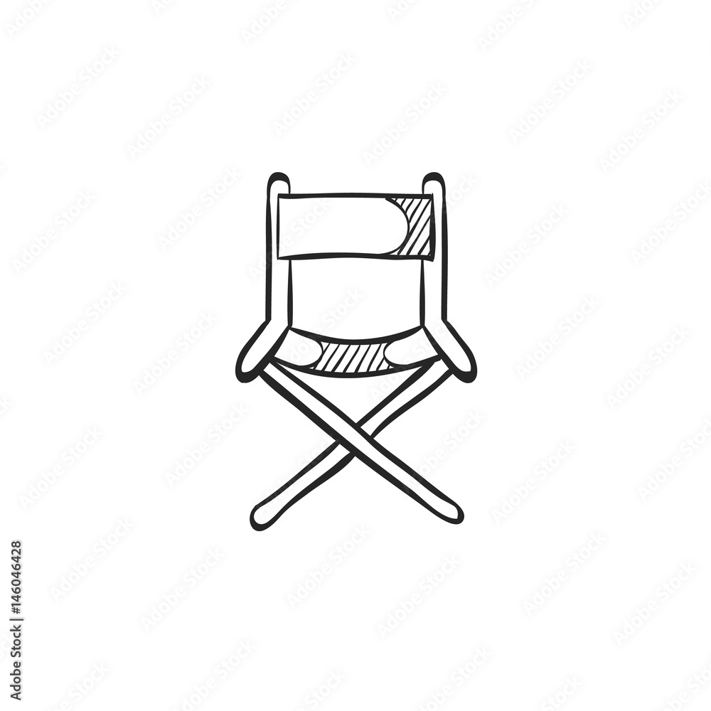 Sketch icon - Movie director chair Sketch icon - Movie director chair