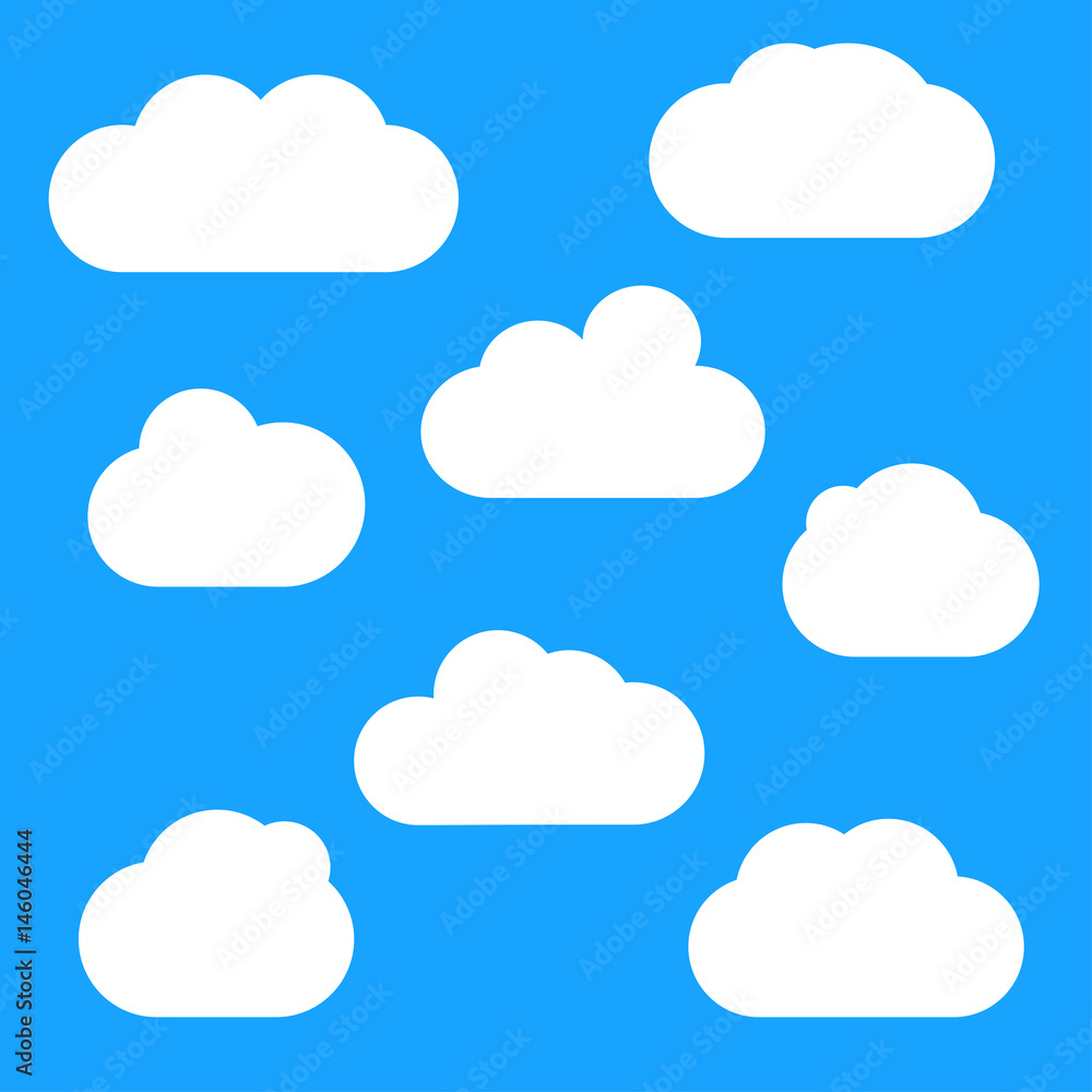 Fototapeta premium Cloud icon set
