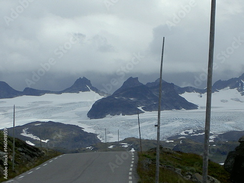 Skandinavien, Straße, Gletscher, Eis, Berg, Norwegen