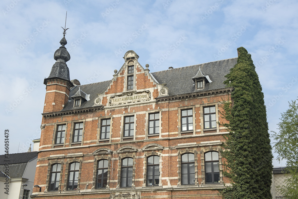 Historisches Schulhaus in Gent, Belgien: RIJKS MIDDELBARE SCHOOL, Belgien