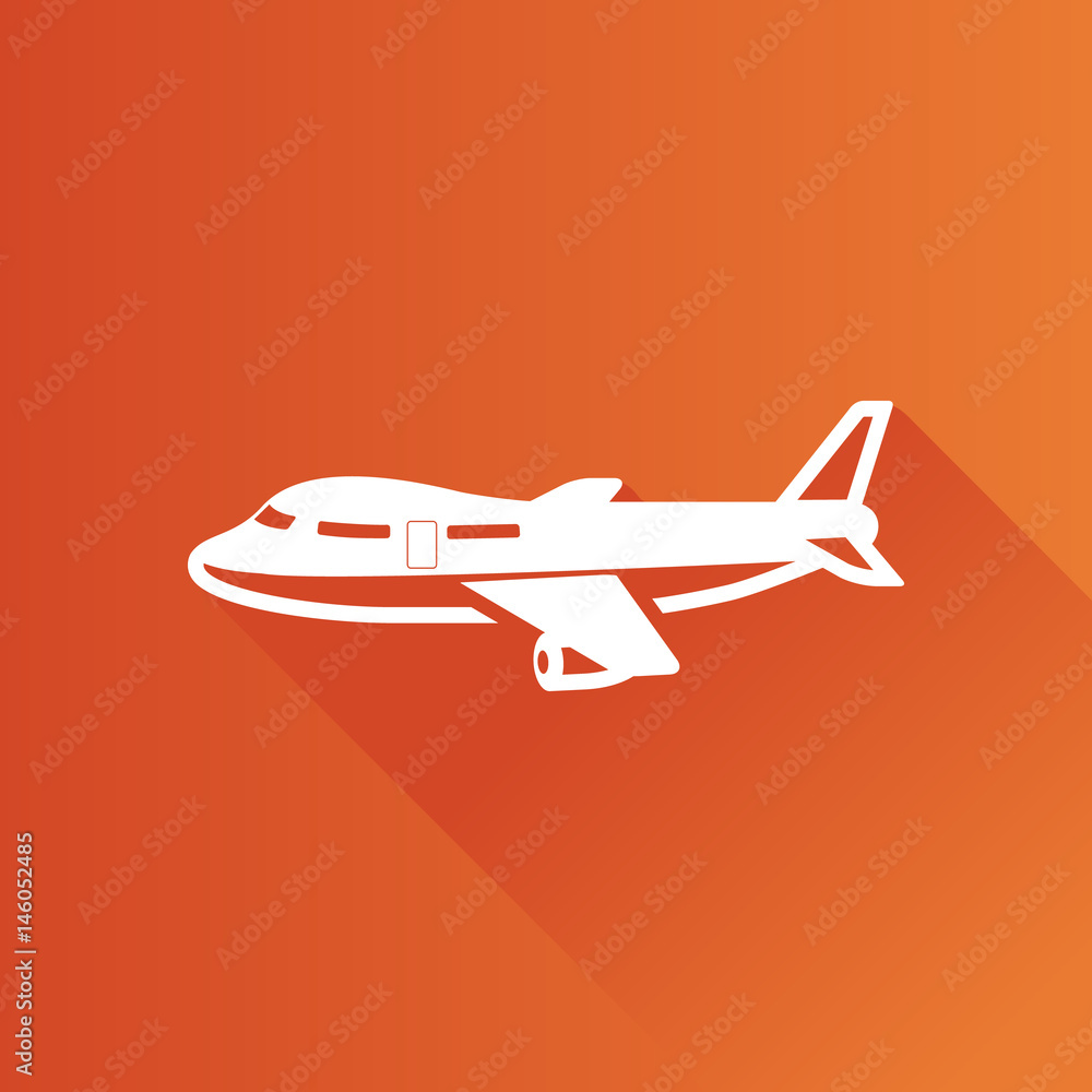 Airplane icon in flat color style Airplane icon in flat color style