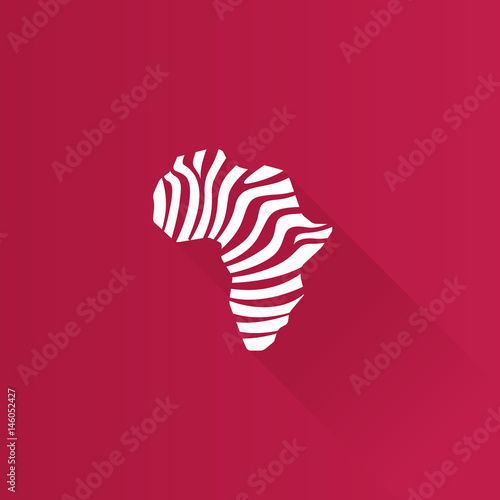 Metro Icon - Africa map striped