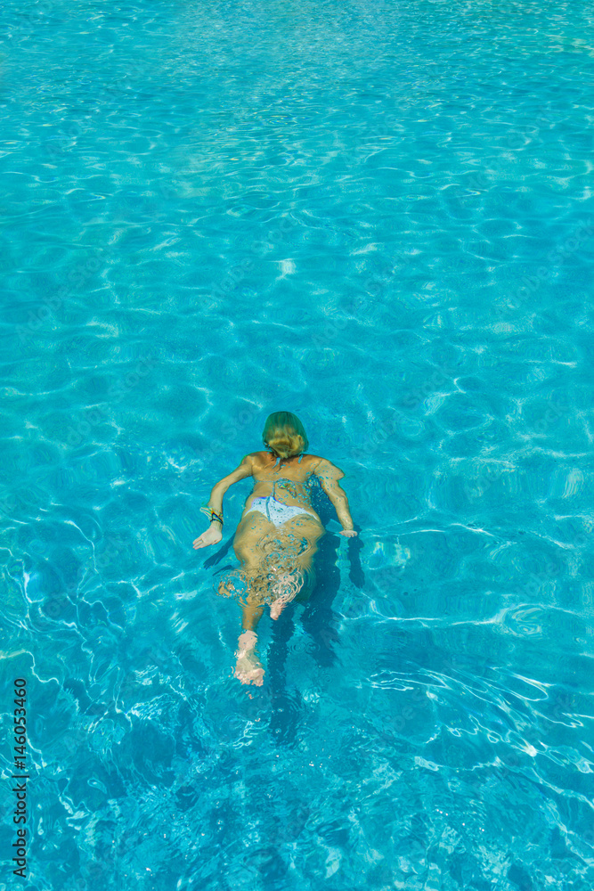 Woman at the pool