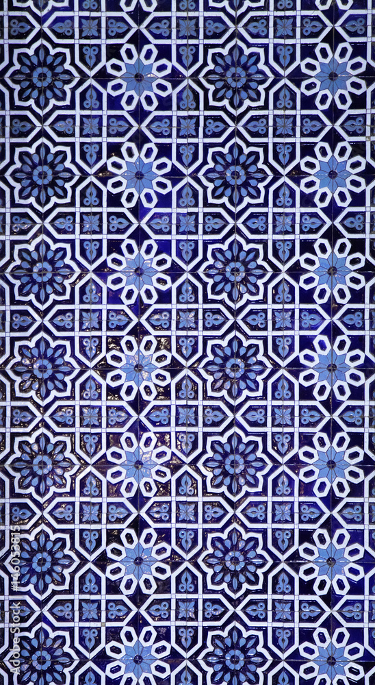 Old Eastern mosaic on the wall, Uzbekistan Old Eastern mosaic on the wall, Uzbekistan