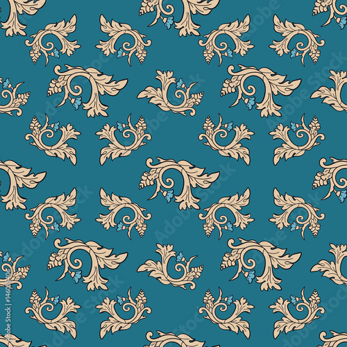 Vector damask seamless pattern