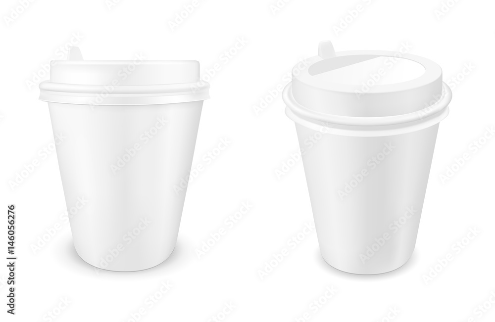 White disposable paper coffee cup White disposable paper coffee cup