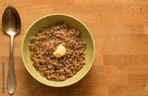 Buckwheat porridge, top view