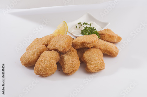 Breaded fried fish & Chicken nuggets 