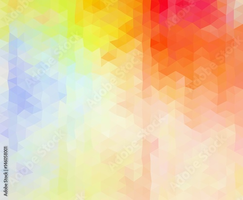 Multicolored vibrant geometric triangular graphic background. Low poly style
