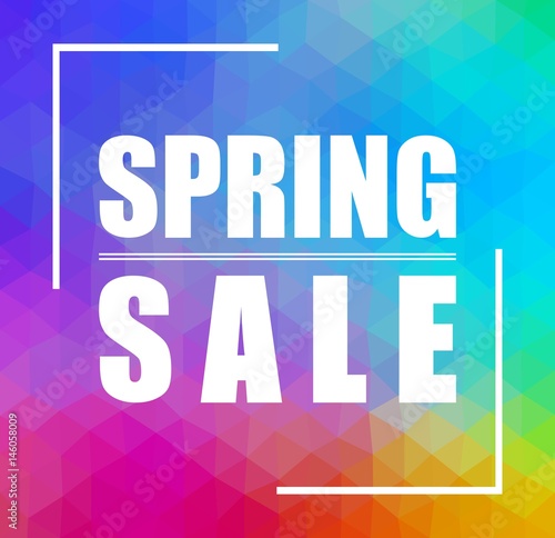 Spring sale triangular background. Can be used for wallpaper  flyers  invitations  posters or discount