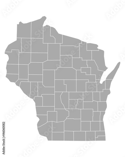 Karte von Wisconsin