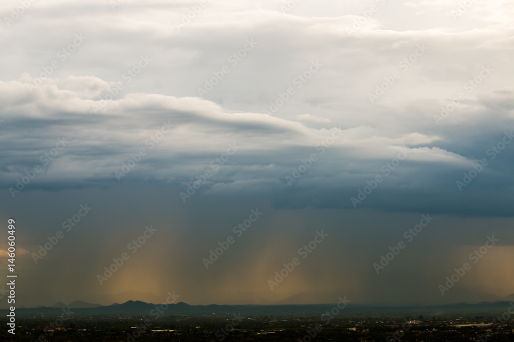 Fototapeta premium colorful dramatic sky with cloud at sunset