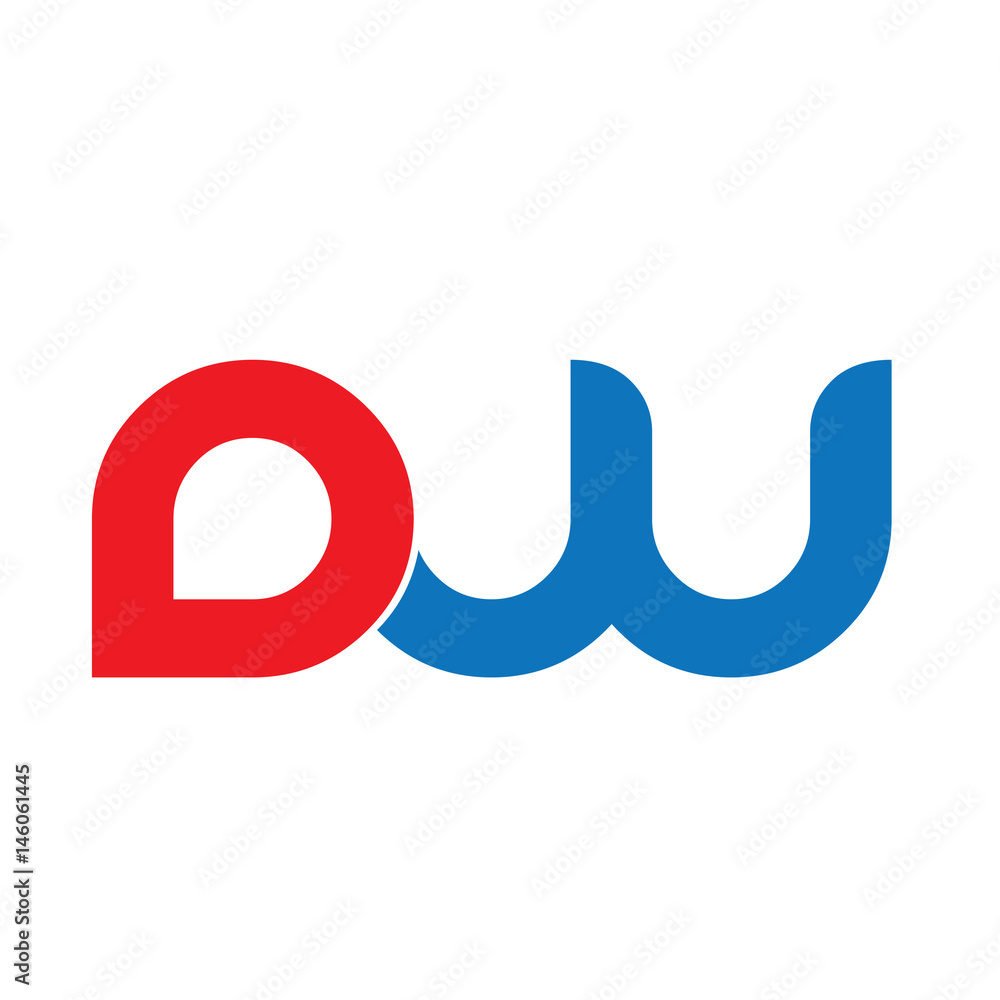Initial Letter DW Rounded Lowercase Logo Initial Letter DW Rounded Lowercase Logo