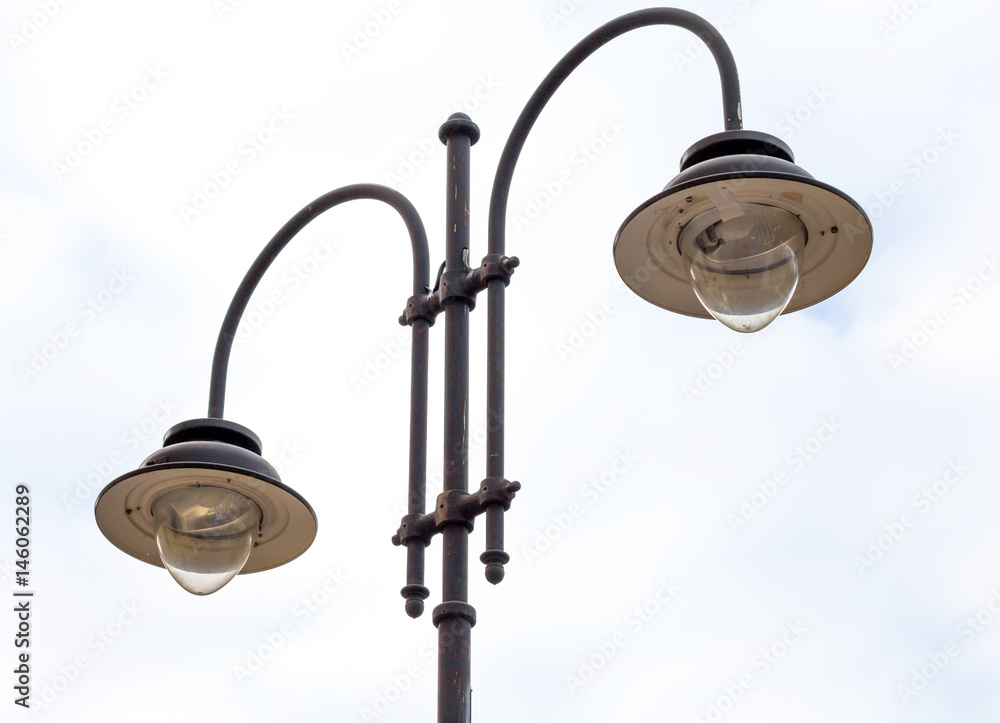 Street lamps in the city, lamppost, street light Street lamps in the city, lamppost, street light
