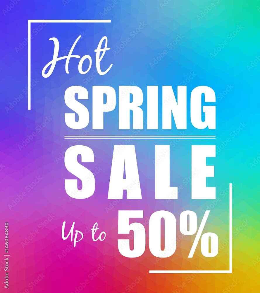 Abstract vibrant colors low poly background and web banner of spring sale Abstract vibrant colors low poly background and web banner of spring sale