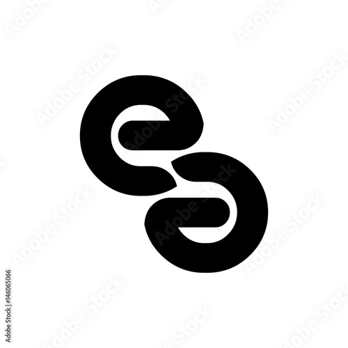 Initial Letter EA Rounded Lowercase Logo
