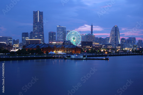 Japan skyline at Yokohama city