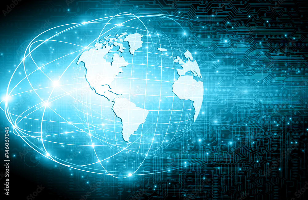 Best Internet Concept of global business. Globe, glowing lines on technological background. Wi-Fi, rays, symbols Internet, 3D illustration Best Internet Concept of global business. Globe, glowing lines on technological background. Wi-Fi, rays, symbols Internet, 3D illustration