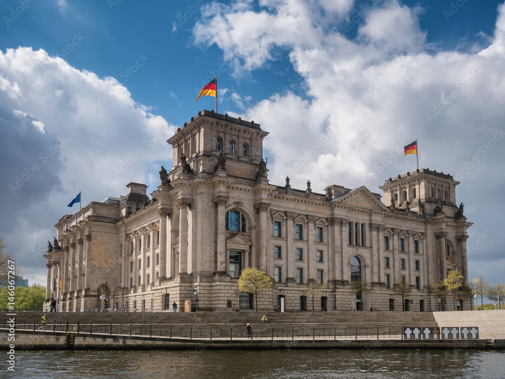 River Spree behind the German Chancellery in Berlin