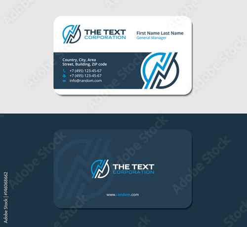 business card design template with a thunderstorm