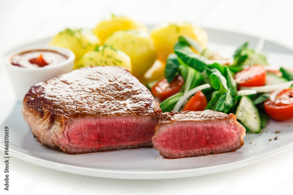 Roast steak with potatoes Roast steak with potatoes