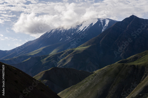 Snow mountain at Leh ladakh on Markha valley trek route  India