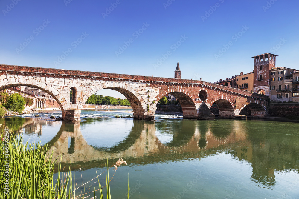 Ponte Pietra is a Roman arch bridge over the Adige river in the Italian city of Verona. Italy