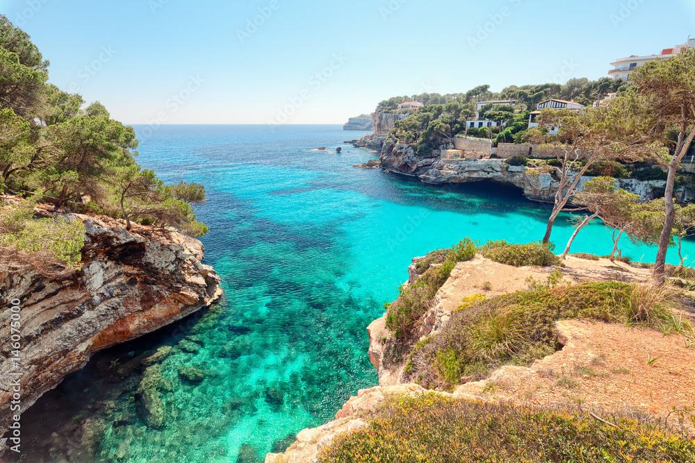 Mallorca Spanien Cala Santanyi Strand Küste Urlaub Mittelmeer türkis