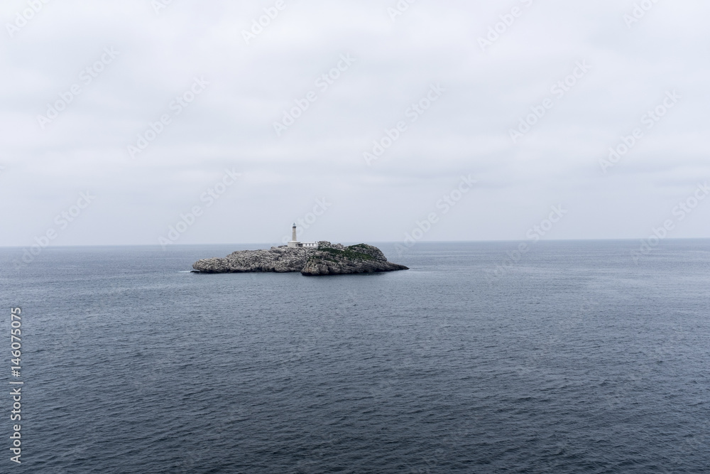 The lighthouse island, Santander, Spain