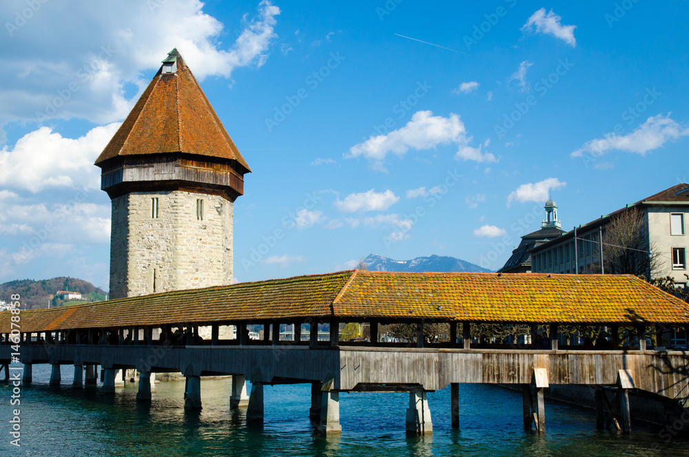 Chapel bridge in Luzern, Switzerland