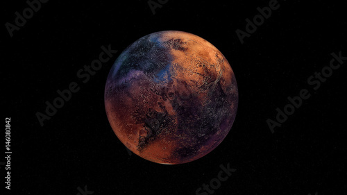 Extremely detailed and realistic high resolution 3D image of an Exoplanet. Shot from outer space. Elements of this image are furnished by NASA.