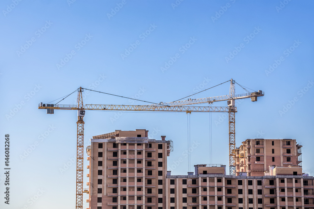 Construction of new modern houses, Saint-Petersburg, Russia