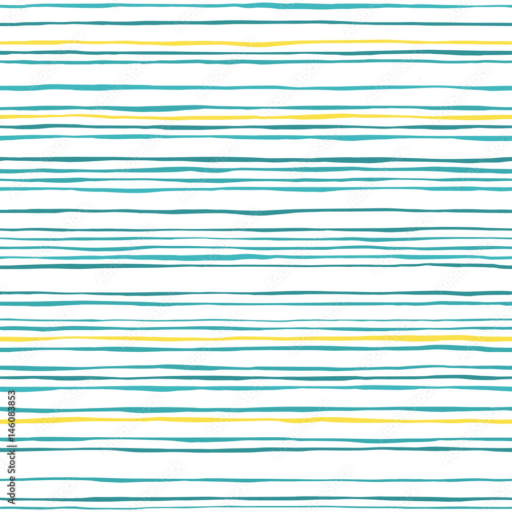 Waves seamless pattern. Hand drawn lines abstract background. Blue and yellow stripes texture. Sketch vector illustration Waves seamless pattern. Hand drawn lines abstract background. Blue and yellow stripes texture. Sketch vector illustration