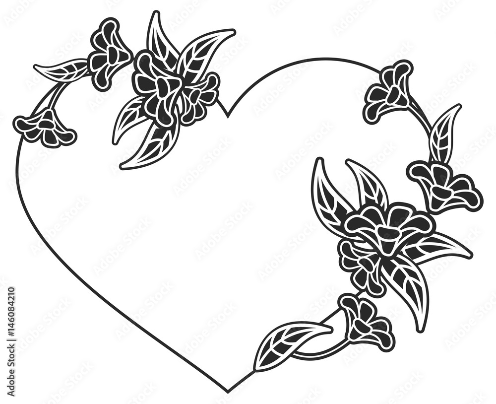 Heart Clip Art Black And White