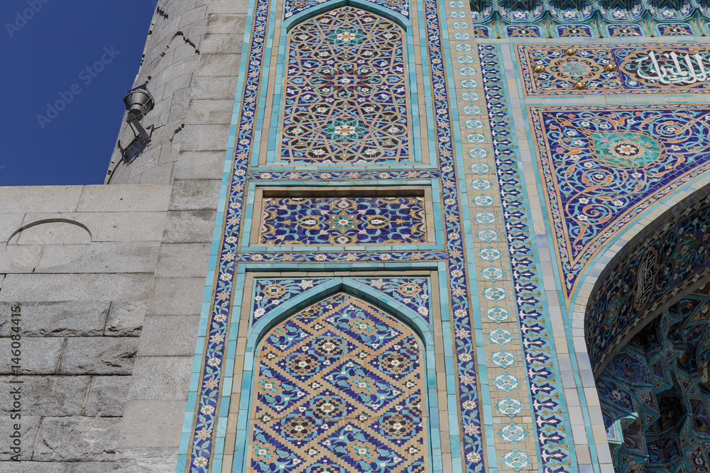 Sacred geometry on the wall of the mosque