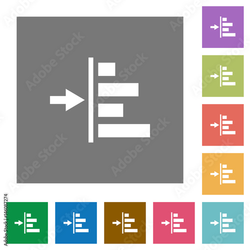 Increase left indentation of content square flat icons