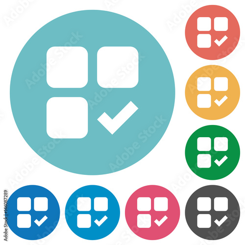 Component ok flat round icons
