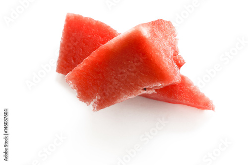 watermelon slices isolated on white