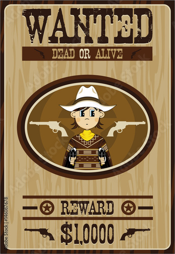 Wild West Cowboy Wanted Poster
