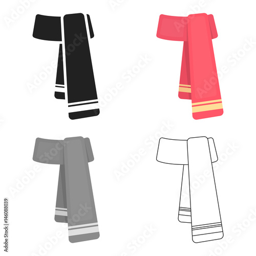 Scarf icon of vector illustration for web and mobile