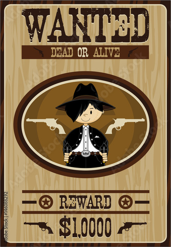 Wild West Cowboy Wanted Poster