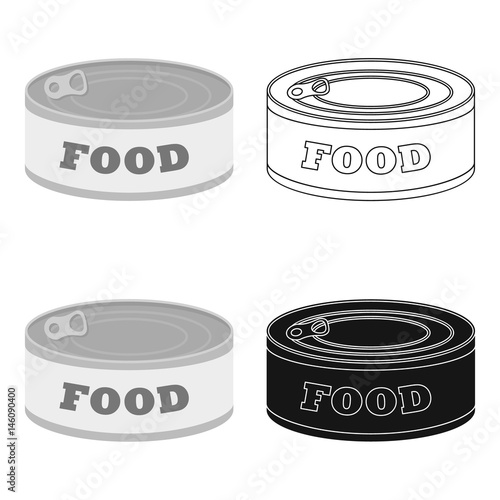 Cat food icon in cartoon style isolated on white background. Cat symbol stock vector illustration.