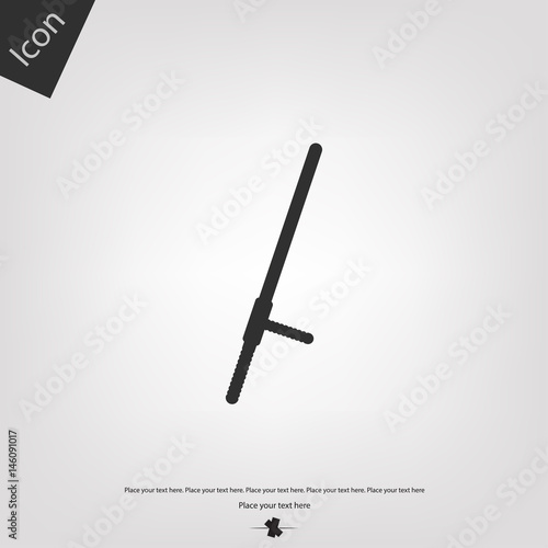 Police baton vector icon